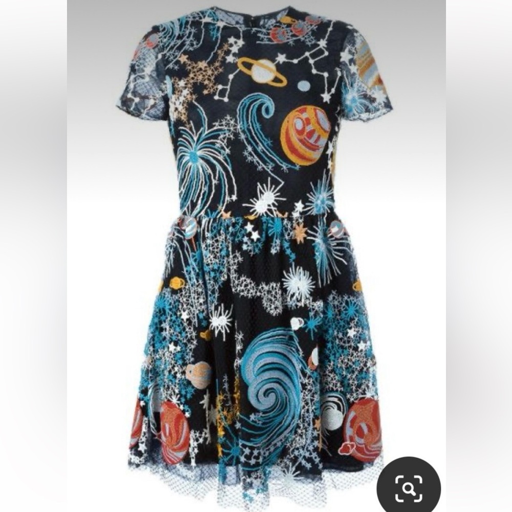 2015 Pre-fall Valentino Cosmos Lace Embroidered dress SZ 4